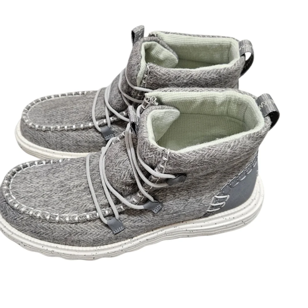 Hey Dude Reyes Heathered Grey Womens Booties NEW